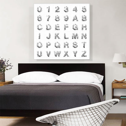 Tree Branches Square Full Alphabet