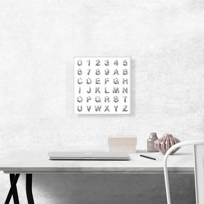 Tree Branches Square Full Alphabet