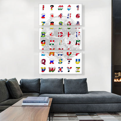 World Flags Rectangle Full Alphabet