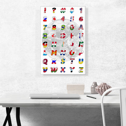 World Flags Rectangle Full Alphabet