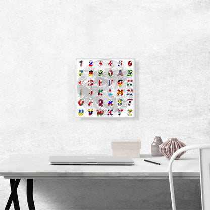 World Flags Square Full Alphabet