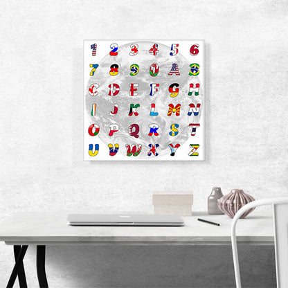World Flags Square Full Alphabet