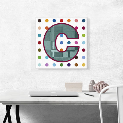 Fun Polka Dots Letter C