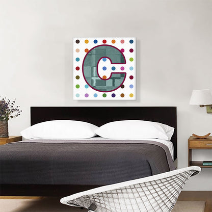 Fun Polka Dots Letter C
