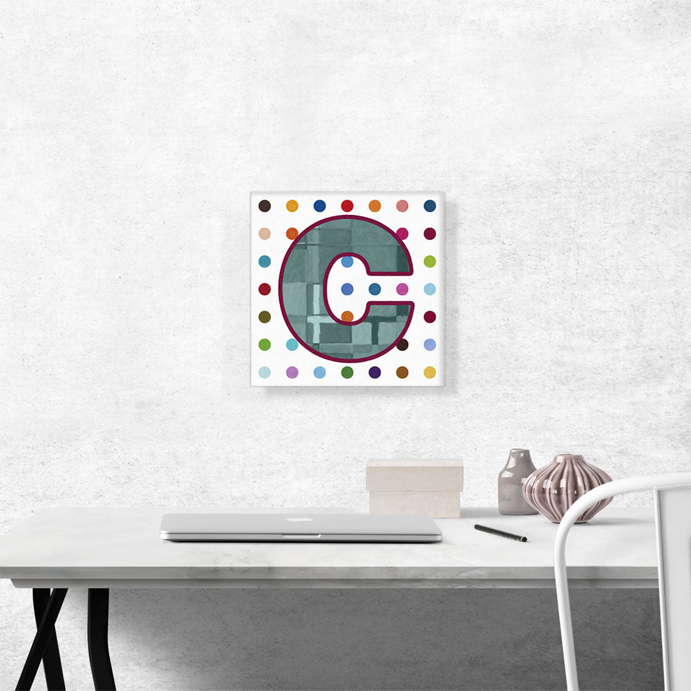 Fun Polka Dots Letter C