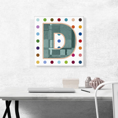 Fun Polka Dots Letter D