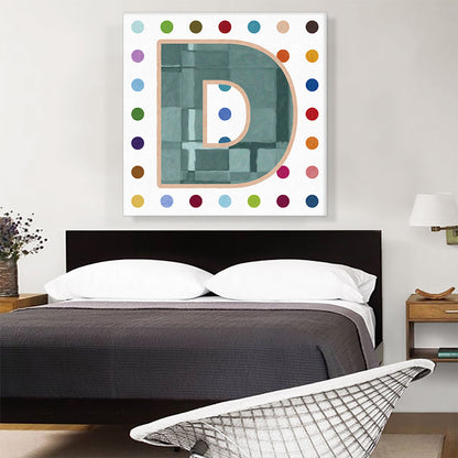 Fun Polka Dots Letter D