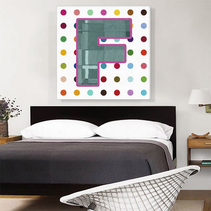 Fun Polka Dots Letter F