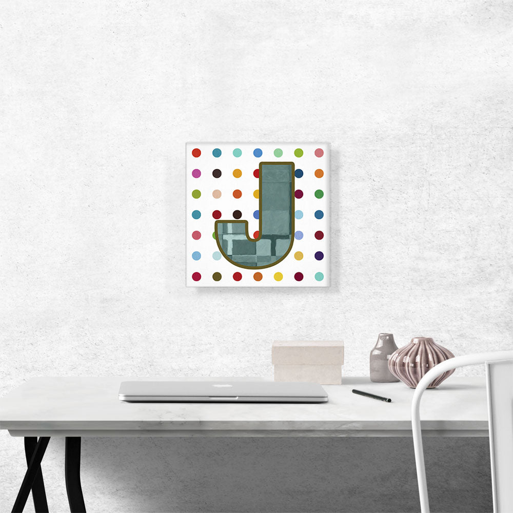 Fun Polka Dots Letter J
