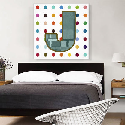 Fun Polka Dots Letter J
