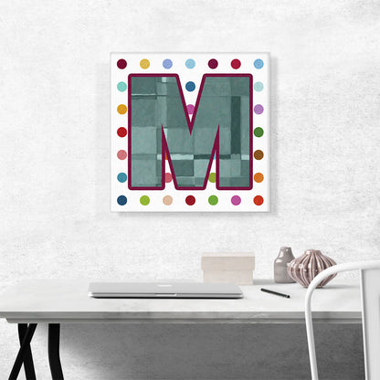 Fun Polka Dots Letter M
