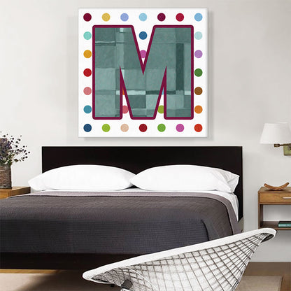 Fun Polka Dots Letter M