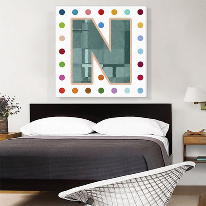 Fun Polka Dots Letter N