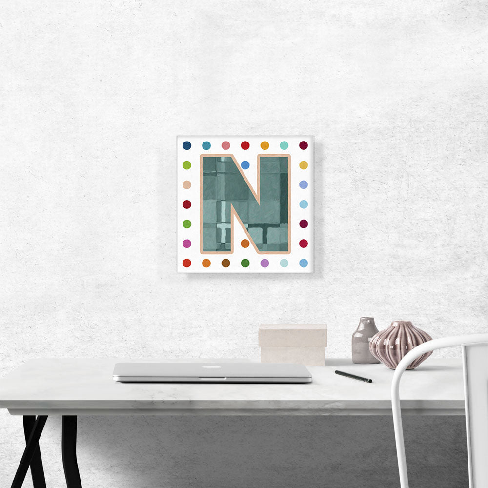 Fun Polka Dots Letter N
