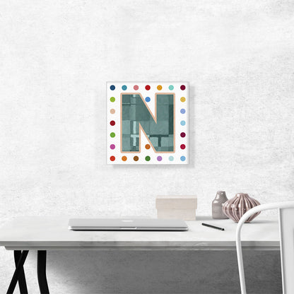 Fun Polka Dots Letter N
