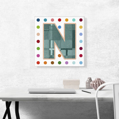 Fun Polka Dots Letter N
