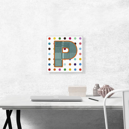 Fun Polka Dots Letter P