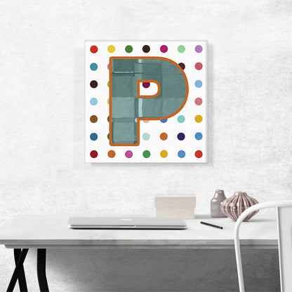 Fun Polka Dots Letter P