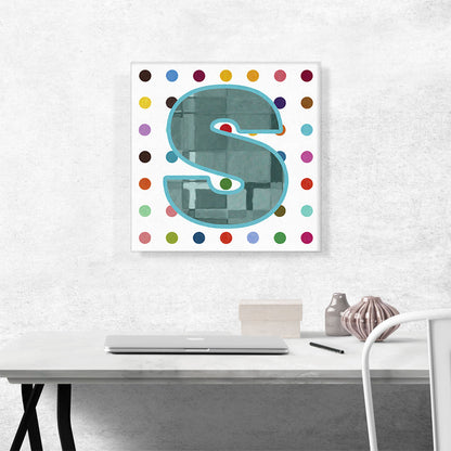 Fun Polka Dots Letter S