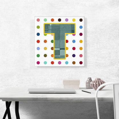 Fun Polka Dots Letter T