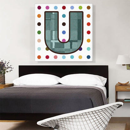 Fun Polka Dots Letter U