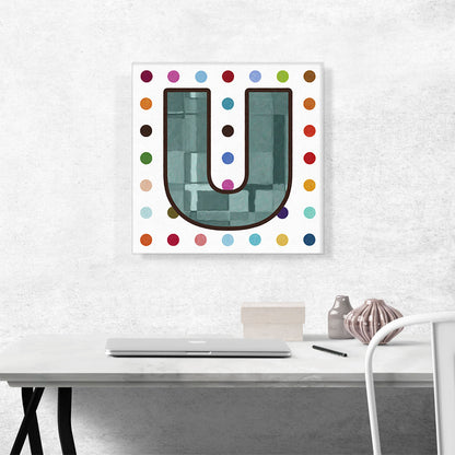 Fun Polka Dots Letter U
