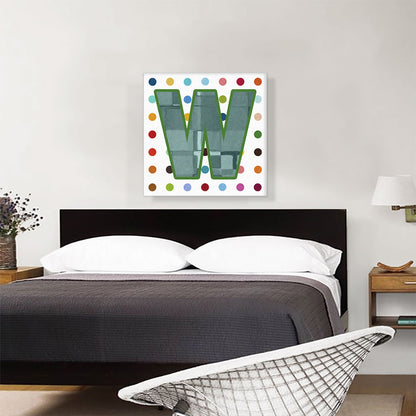 Fun Polka Dots Letter W
