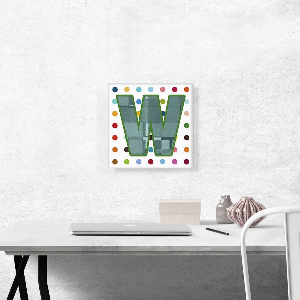 Fun Polka Dots Letter W