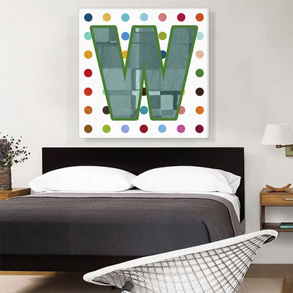 Fun Polka Dots Letter W