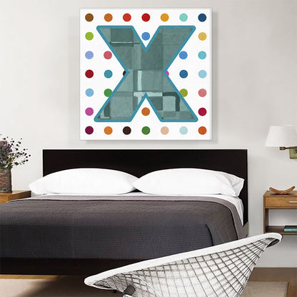 Fun Polka Dots Letter X