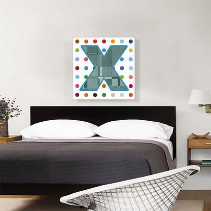 Fun Polka Dots Letter X