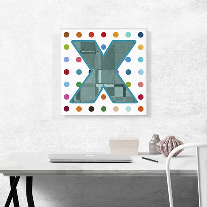 Fun Polka Dots Letter X