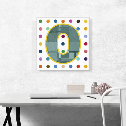 Fun Polka Dots Number 0 Zero Numeral