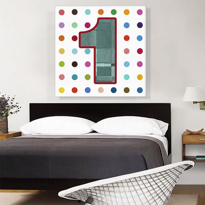 Fun Polka Dots Number 1 One Numeral