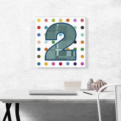 Fun Polka Dots Number 2 Two Numeral