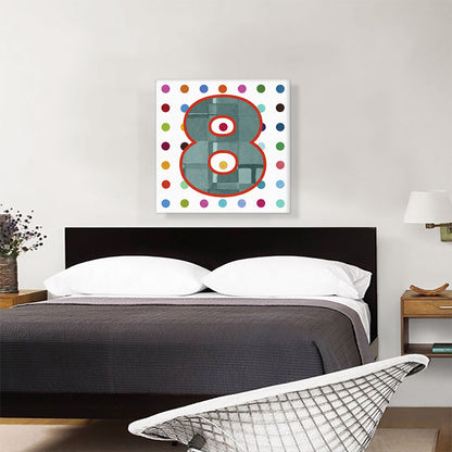 Fun Polka Dots Number 8 Eight Numeral