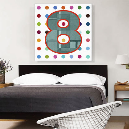 Fun Polka Dots Number 8 Eight Numeral