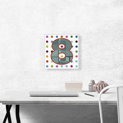 Fun Polka Dots Number 8 Eight Numeral