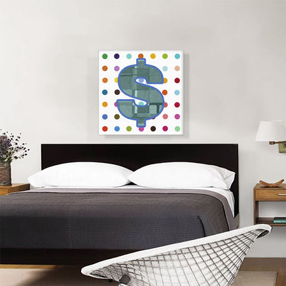 Fun Polka Dots Dollar Sign Symbol