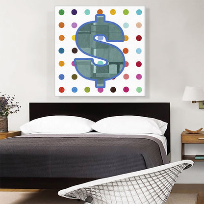 Fun Polka Dots Dollar Sign Symbol