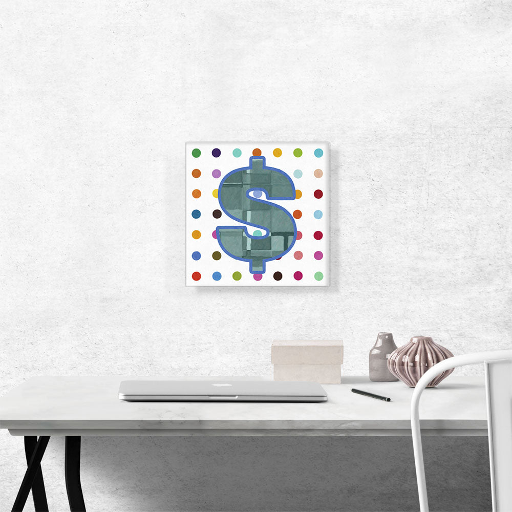 Fun Polka Dots Dollar Sign Symbol