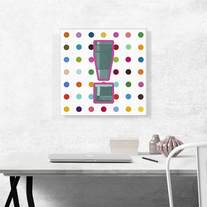 Fun Polka Dots Exclamation Point Mark sign