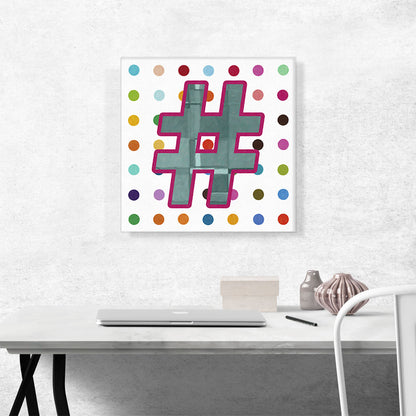 Fun Polka Dots Number Sign Hash Tag Pound