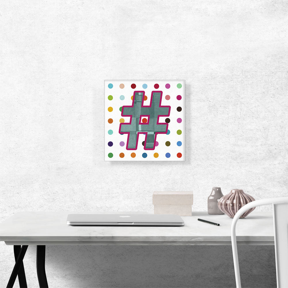 Fun Polka Dots Number Sign Hash Tag Pound