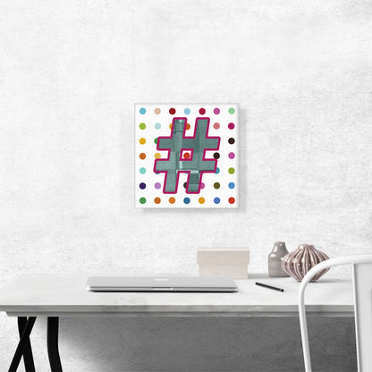 Fun Polka Dots Number Sign Hash Tag Pound