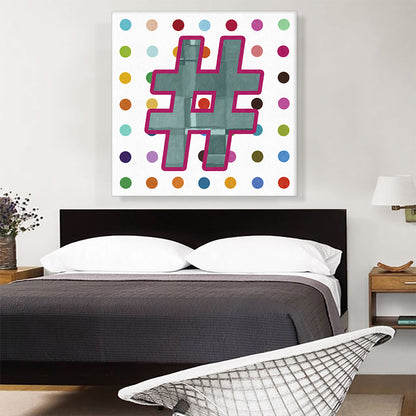 Fun Polka Dots Number Sign Hash Tag Pound