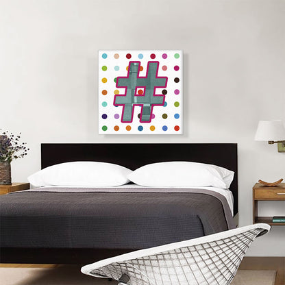 Fun Polka Dots Number Sign Hash Tag Pound