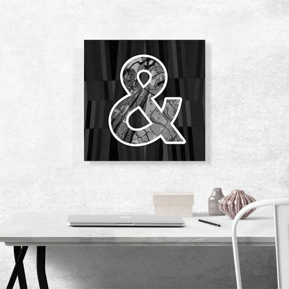 Modern Black White Alphabet And Sign Symbol