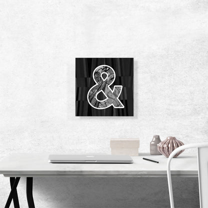 Modern Black White Alphabet And Sign Symbol