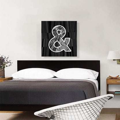 Modern Black White Alphabet And Sign Symbol
